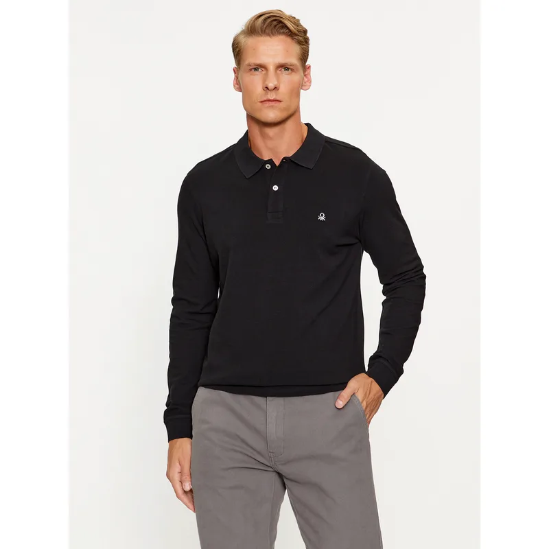 United Colors Of Benetton Polo 3089J3204 Μαύρο Regular Fit