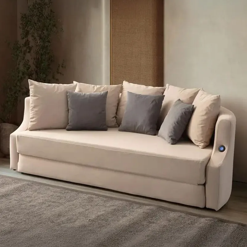 Τριθέσιος Καναπές-Κρεβάτι Letto - Cream 752Est1125 (230x20x120)