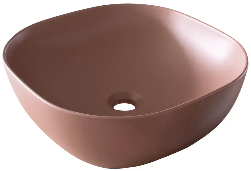 Νιπτήρας Επικαθήμενος Ceramita σειρά Encore 40 Καφέ Ματ (41x41cm)