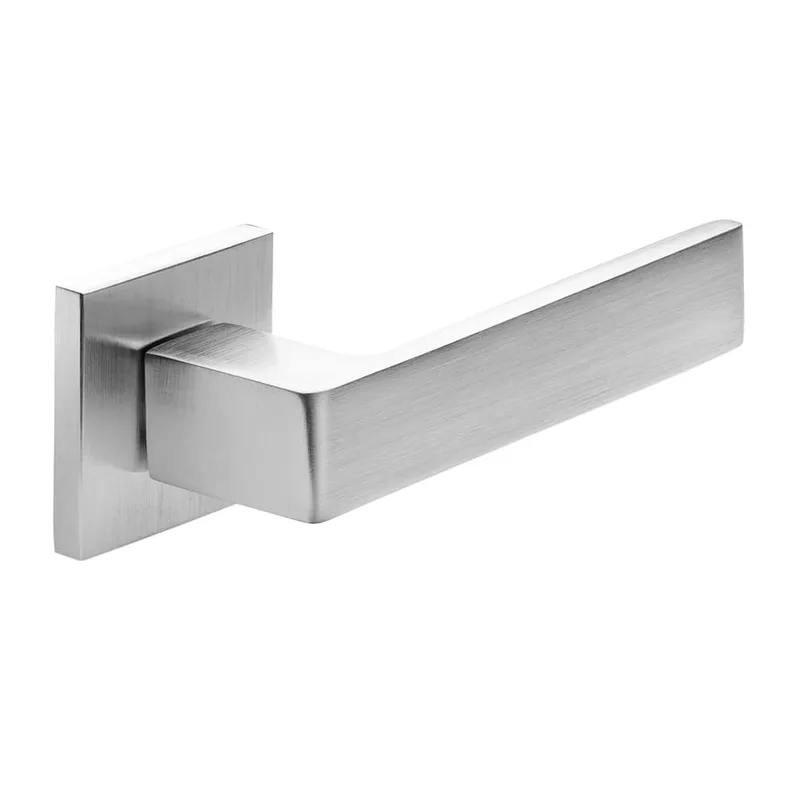Πόμολα Πόρτας Inox χειρολαβές με ροζέτα Easy Line 00-711 Σατινέ ματ (Τεμάχιο (αριστερό εξώπορτας))
