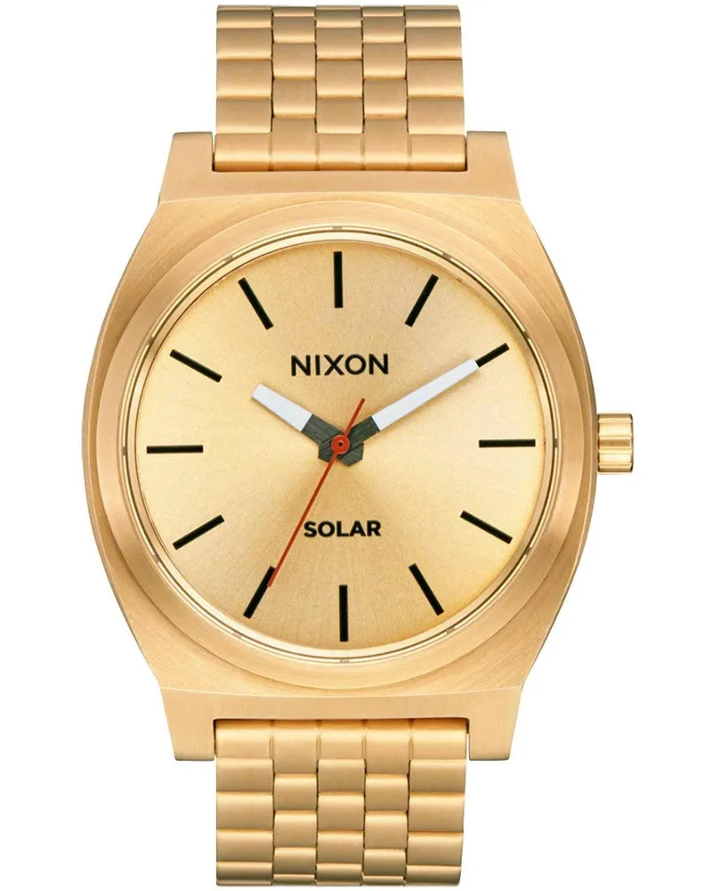 NIXON Time Teller Solar - A1369-510-00 Χρυσό case with Stainless Steel Bracelet