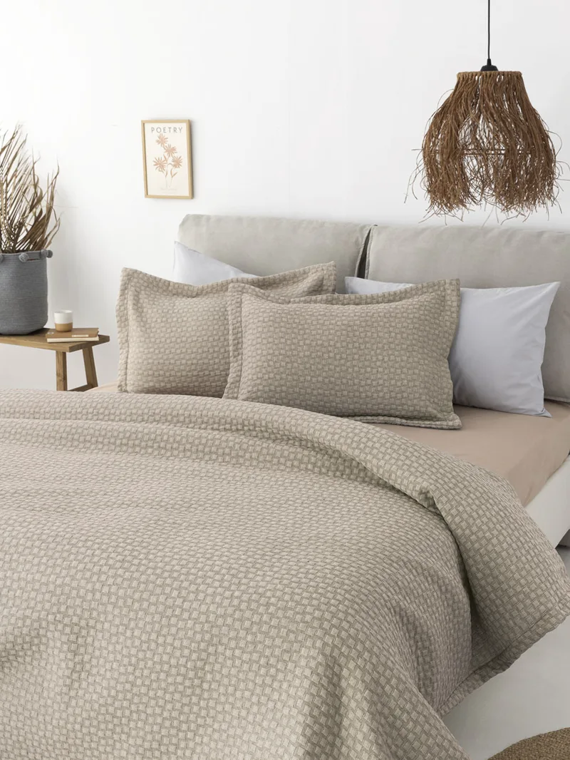 Κουβέρτα Matelasse 230X260 DAPHNE BEIGE Palamaiki