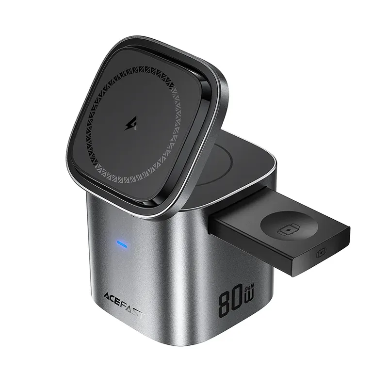 AceFast 6in1 GaN Ultimate MagSafe Charging Power Hub 80W Black (Z9)