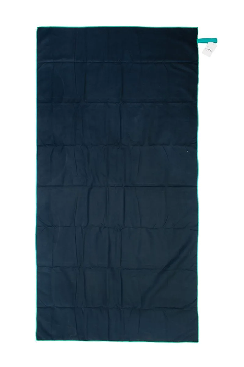 Πετσέτα Θαλάσσης Quick Dry Polyester/Polyamide 80x160εκ. Turquoise-Navy Blue DimCol (Χρώμα: Μπλε, Ύφασμα: 90% Polyester-10% Polyamide) - DimCol - 33320961003