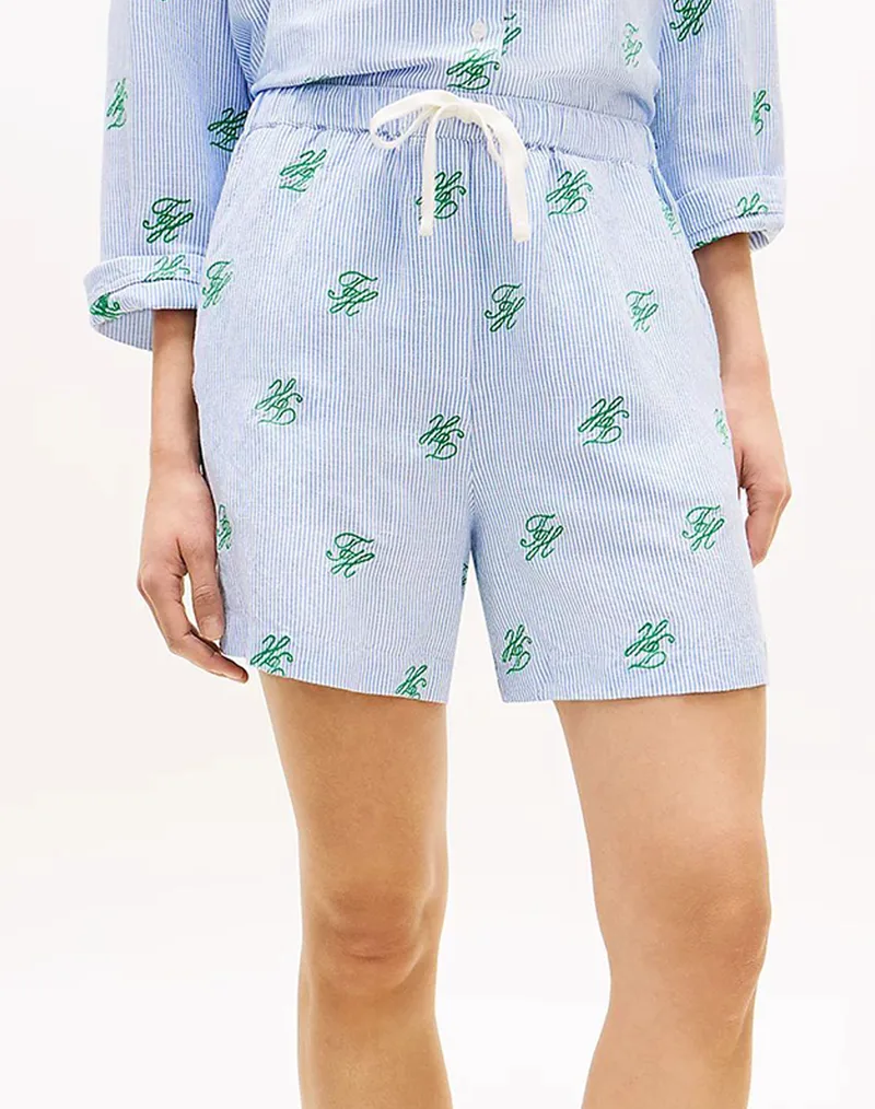 TOMMY HILFIGER SWIMSHOP LINEN SHORT AOP WW0WW49555-0X8 LightBlue
