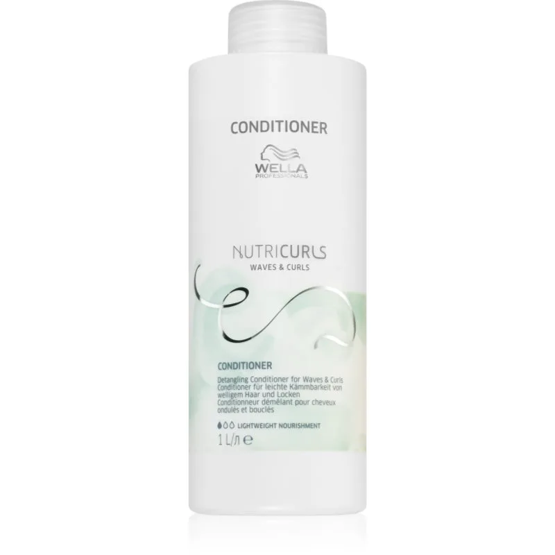 Wella Professionals Nutricurls Waves & Curls θρεπτικό κοντίσιονερ για εύκολο χτένισμα μαλλιών 1000 ml