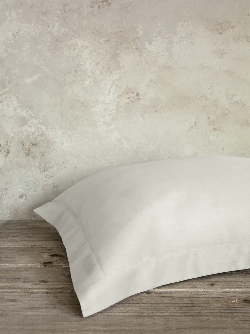 Σετ Μαξιλαροθήκες Oxford 2 Τεμαχίων Nima Superior Satin Fog Μπεζ 52x72+5