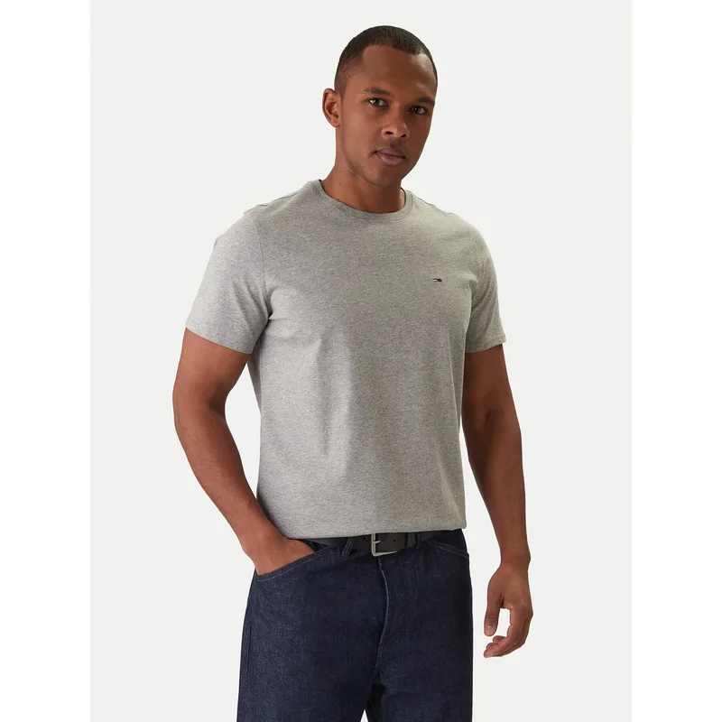 Tommy Jeans T-Shirt DM0DM04411 Γκρι Slim Fit