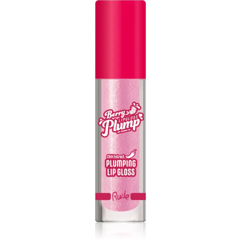 Rude Cosmetics Berry Plump ενυδατικό λιπ γκλος για όγκο απόχρωση Ροζ Sugar 4 γρ