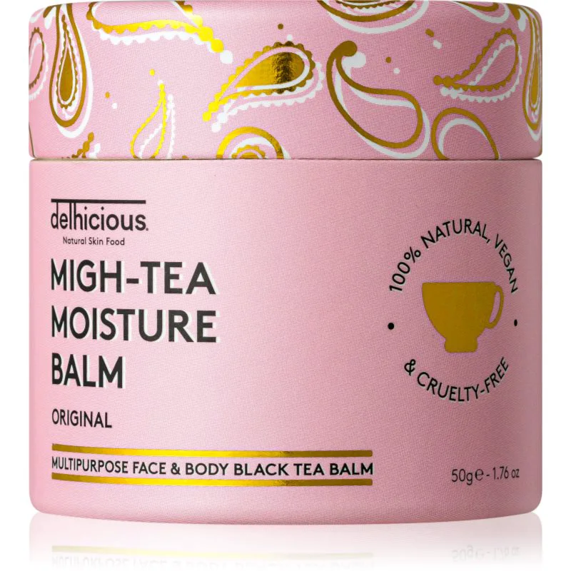 delhicious MIGH-TEA MOISTURE BALM πολυλειτουργικό βάλσαμο για πολύ ξηρή και ευαίσθητη επιδερμίδα 50 γρ