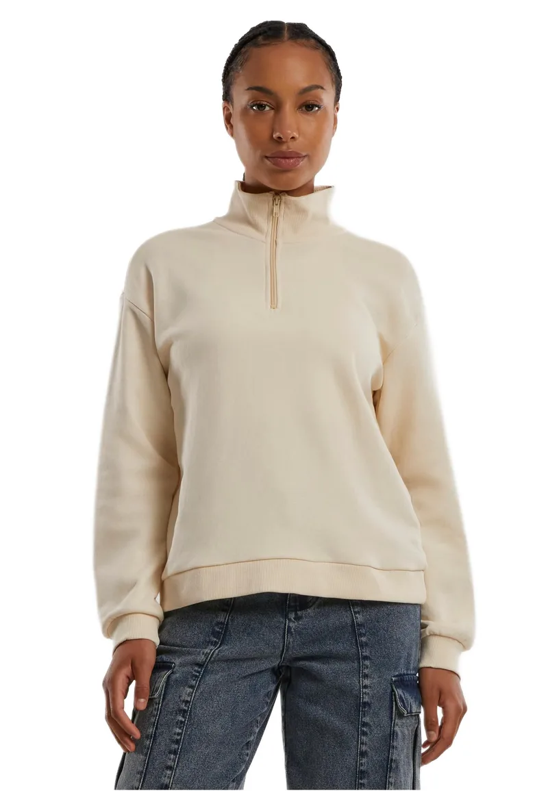 Ladies Light Terry Troyer Urban Classics TB6853-02903 Whitesand