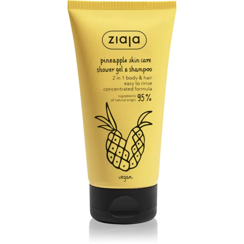 Ziaja Pineapple ενεργοποιητικό τζελ ντους για σώμα και μαλλιά 160 ml