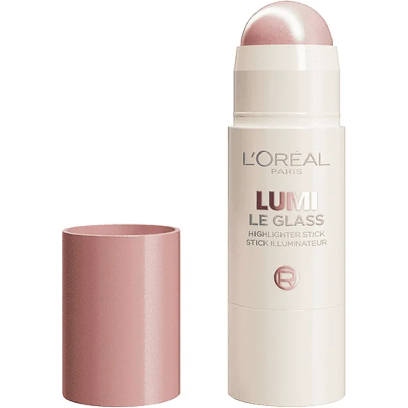 L'Oreal Paris Lumi Le Glass Highlighter Stick 6.5g - 620 Glassy Ροζ Ballet,Πολυχρηστικό Highlighter σε Μορφή Στικ που Προσφέρει Λάμψη