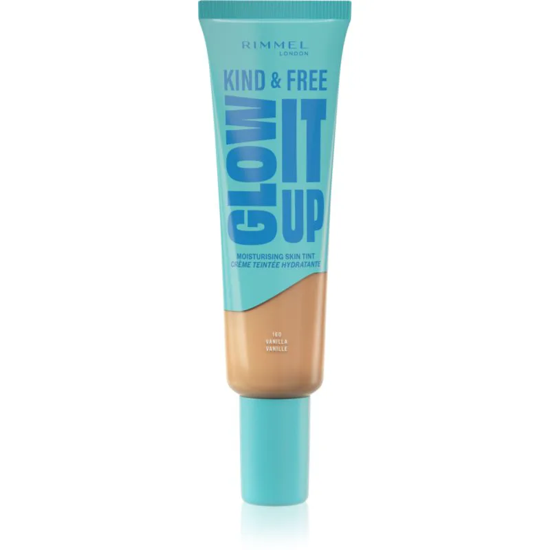 Rimmel Kind & Free Glow It Up ελαφρύ ενυδατικό μεικ απ απόχρωση 160 Vanilla 30 ml
