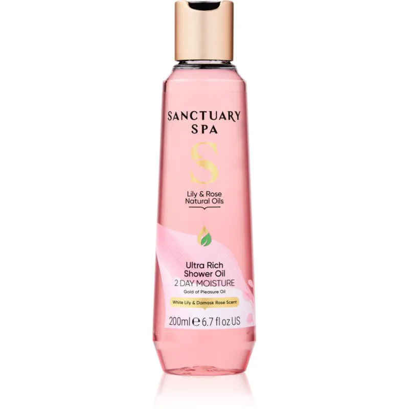 Sanctuary Spa Lily & Rose Natural Oils περιποιητικό λάδι ντους 200 ml