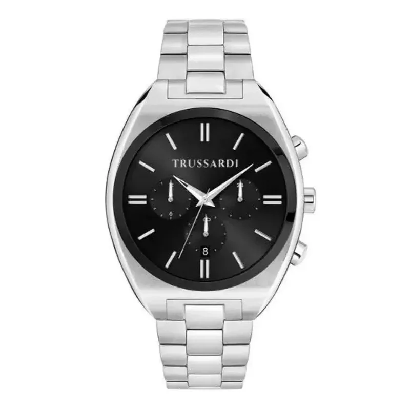 TRUSSARDI Metropolitan Dual Time Stainless Steel Bracelet R2453159002