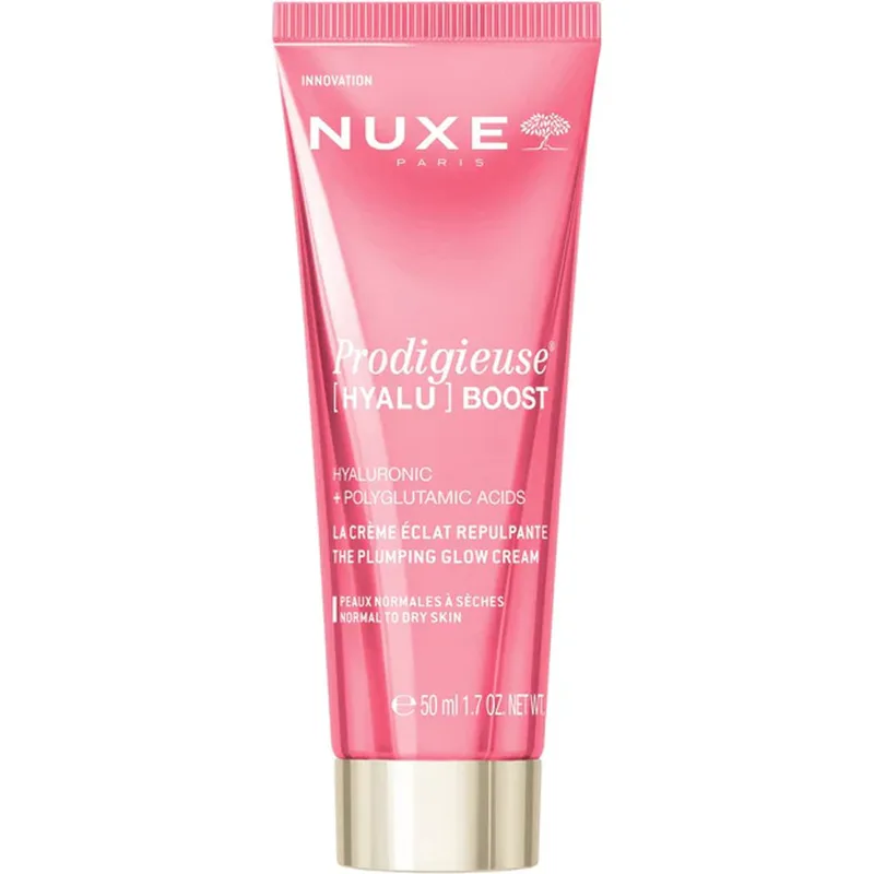 Nuxe Prodigieuse [Hyalu] Boost The Plumping Glow Cream Κρέμα Προσώπου Λάμψης που Γεμίζει, Αναδεικνύει & Φωτίζει, για Κανονικές προς Ξηρές Επιδερμίδες 50ml