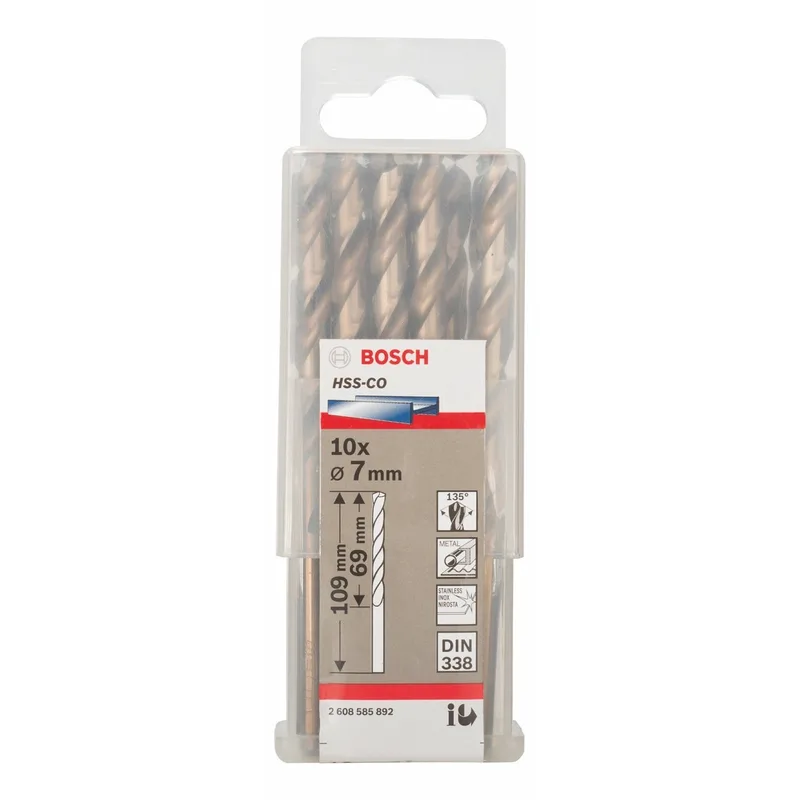 Τρυπάνια Κοβαλτίου 10Τμχ Bosch 2608585892 7mm