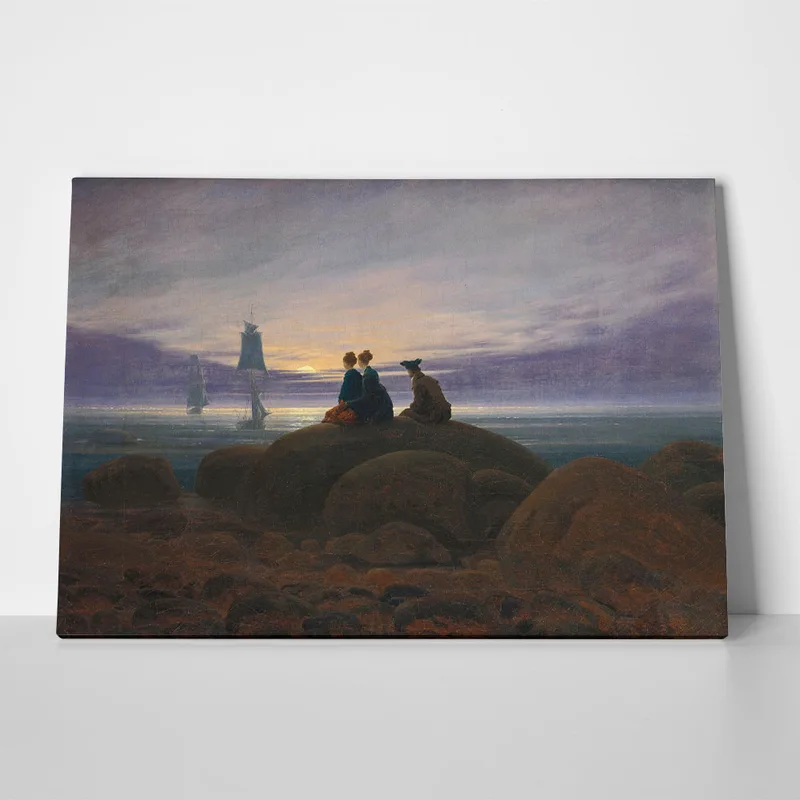 Πινακας σε καμβά CASPAR DAVID FRIEDRICH - MOONRISE OVER THE SEA