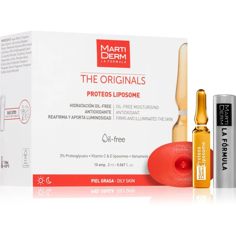 MartiDerm The Originals Proteos Liposome λειαντική φροντίδα με φωτεινότητα σε αμπούλες 10x2 μλ