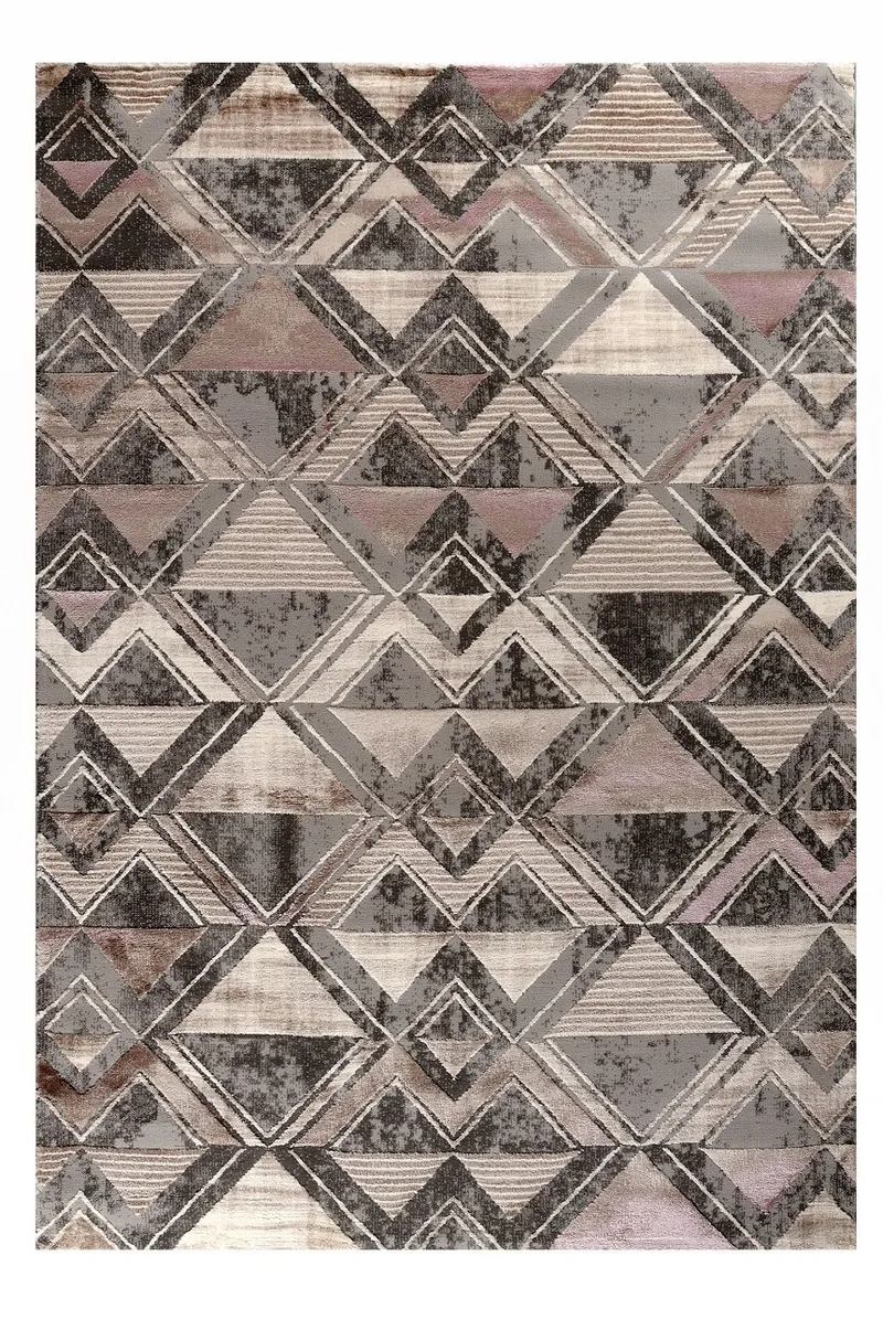 Χαλί ELEMENTS 00140-ΓΚΡΙ-ΜΩΒ Tzikas Carpets 067X000