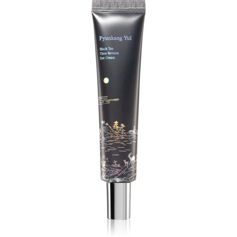 Pyunkang Yul Black Tea Time Reverse Eye Cream κρέμα ματιών πολλαπλής διόρθωσης για λαμπρότητα και λείανση επιδερμίδας 25 μλ