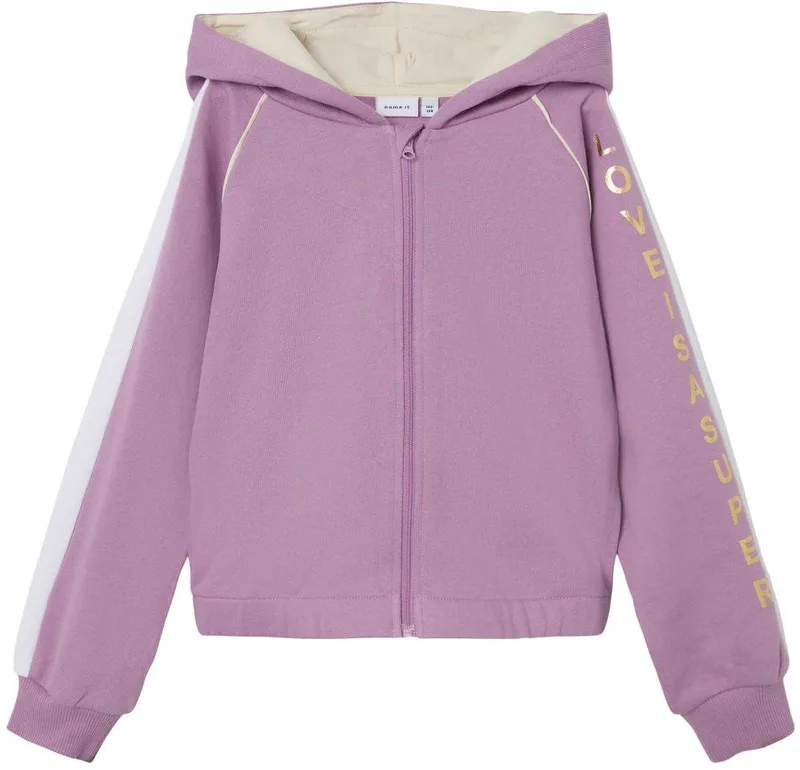HOODIE ΜΕ ΦΕΡΜΟΥΑΡ NAME IT 13206427 NKFLIVA ΡΟΖ/ΜΩΒ (146-152 CM)-(11-12 ΕΤΩΝ)