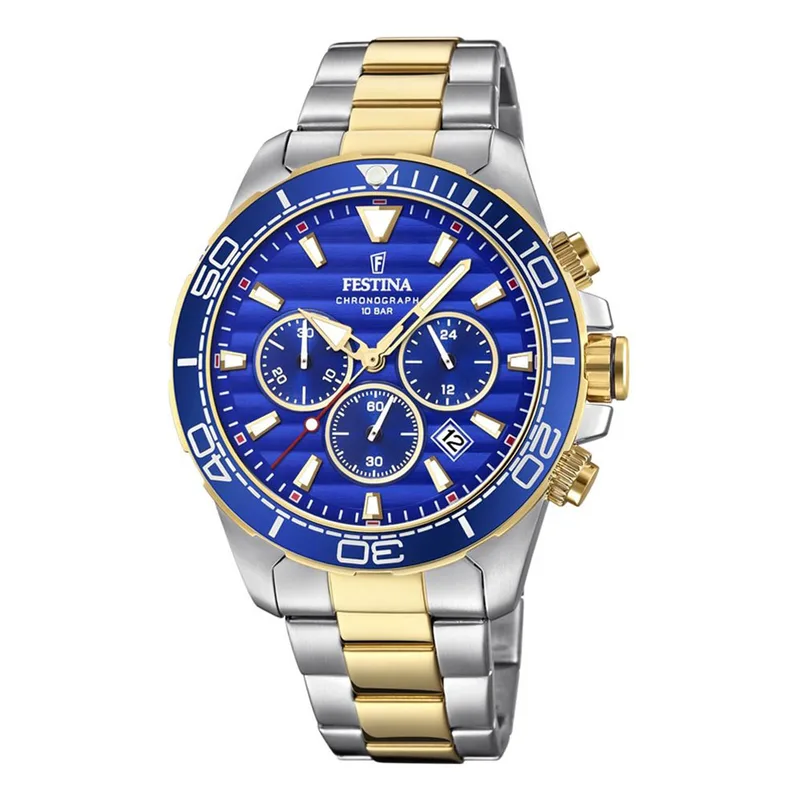 FESTINA Chronograph Two Tone Stainless Steel Bracelet F20363-2