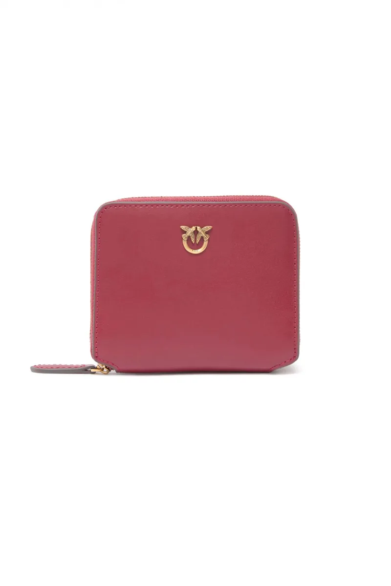 PINKO ΠΟΡΤΟΦΟΛΙ TAYLOR ZIP AROUND VITELLO SETTA KOKKINO