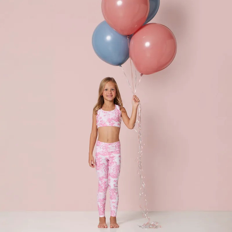 GIRL'S ACTIVE TOP JUNGLE PINK
