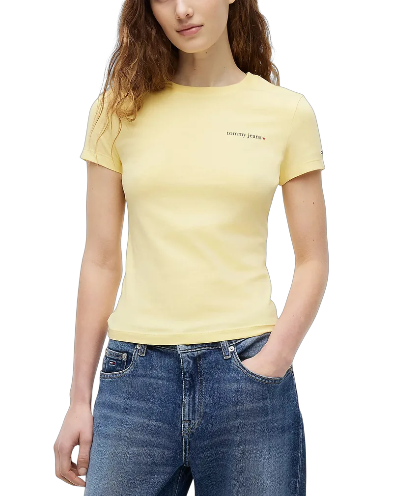 Γυναικείο Slim T-shirt Κίτρινο Tommy Jeans DW0DW23479-ZF0