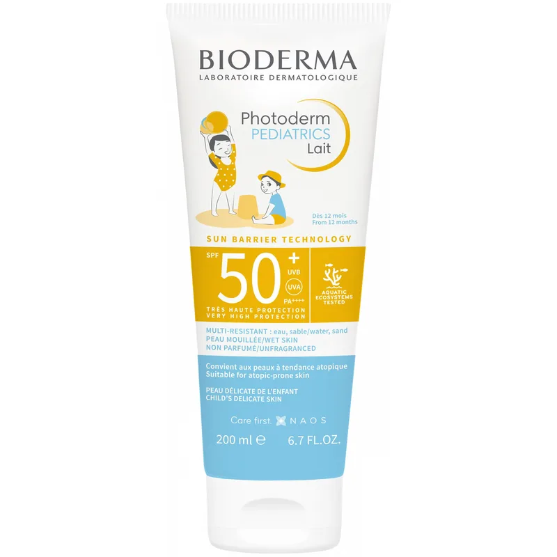 Bioderma Photoderm Pediatrics Face & Body Milk Spf50+, Αντηλιακό Γαλάκτωμα Προσώπου, Σώματος Πολύ Υψηλής Προστασίας για Βρέφη & Παιδιά 200ml