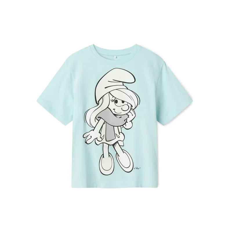 NAME IT T-Shirt Fleur Smurfs 13241788 Μπλε Regular Fit