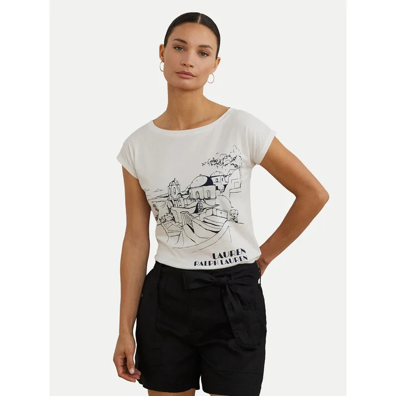 LAUREN RALPH LAUREN T-Shirt 200971072002 Λευκό Relaxed Fit