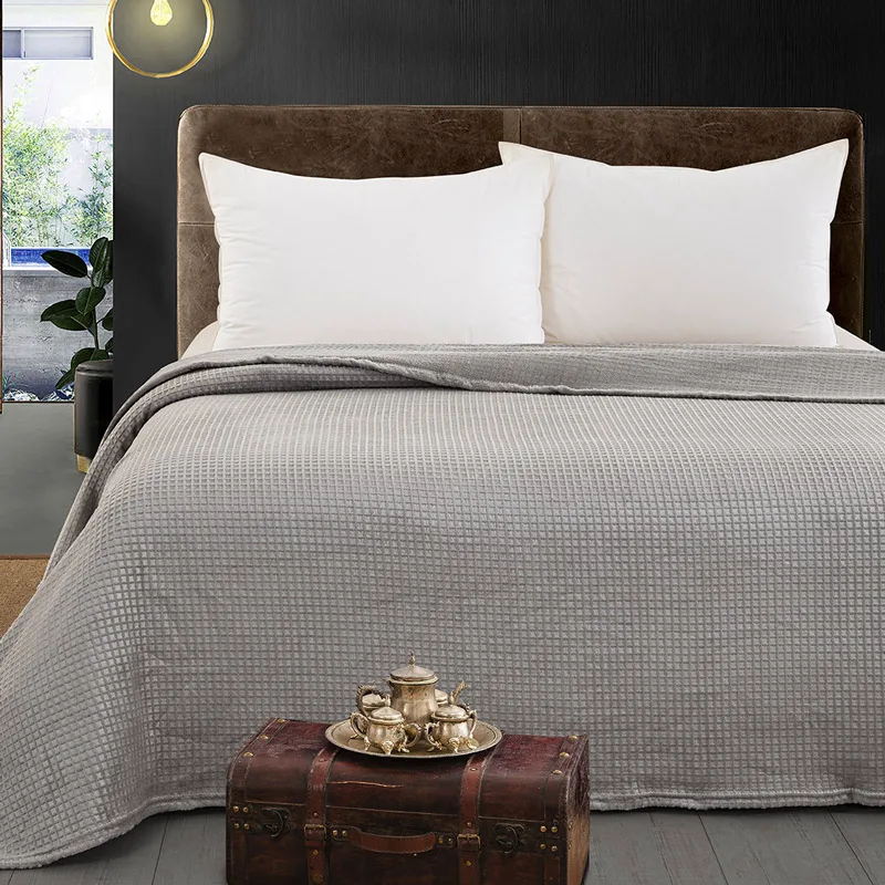Κουβέρτα Fleece Υπέρδιπλη 220x240 Beauty Home 11555 Grey 220x240