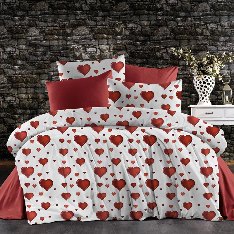 Παπλωματοθήκη Μονή 160x240 Dimcol Passion 607 Red