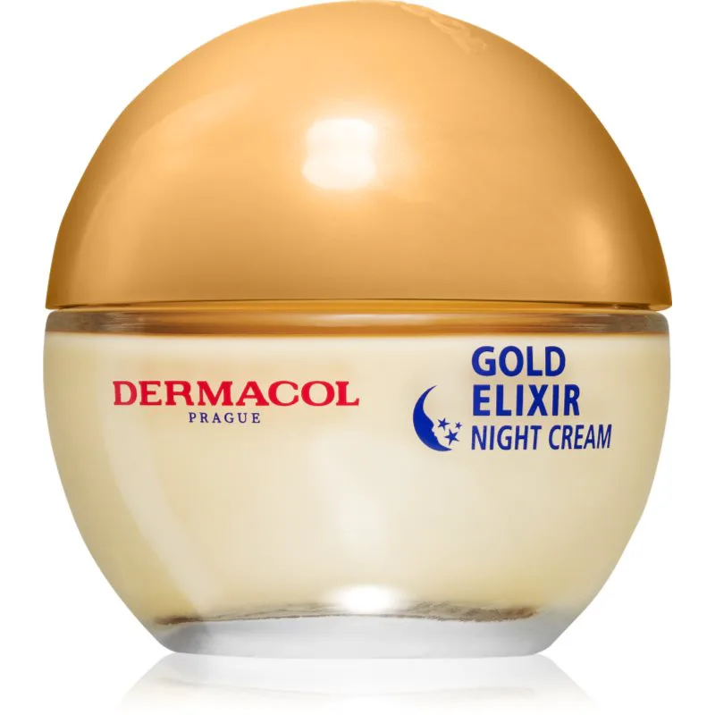 Dermacol Χρυσό Elixir ανανεωτική κρέμα νύχτας με χαβιάρι 50 ml