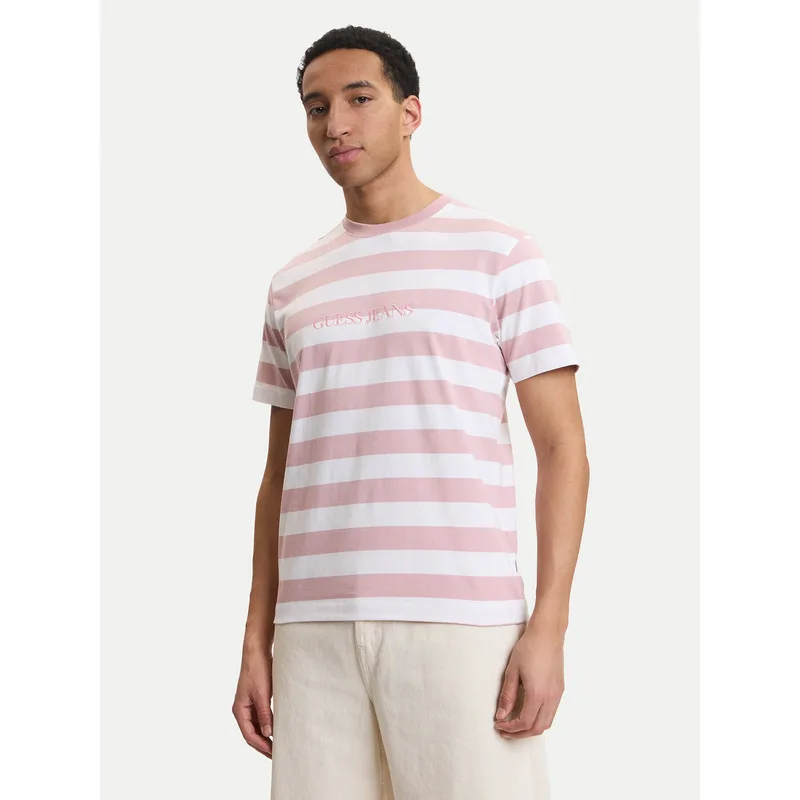 Guess Jeans T-Shirt M4YI84 K9XF1 Ροζ Regular Fit