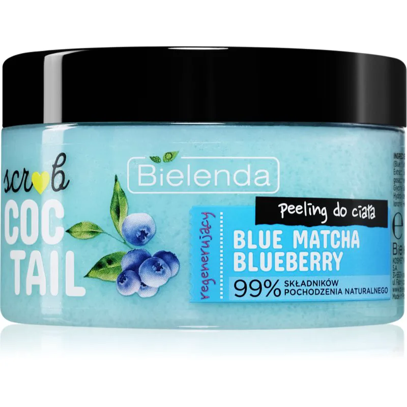 Bielenda Coctail Scrub Blue Matcha + Blueberry Scrub σώματος με αναγεννητικό αποτέλεσμα 350 γρ