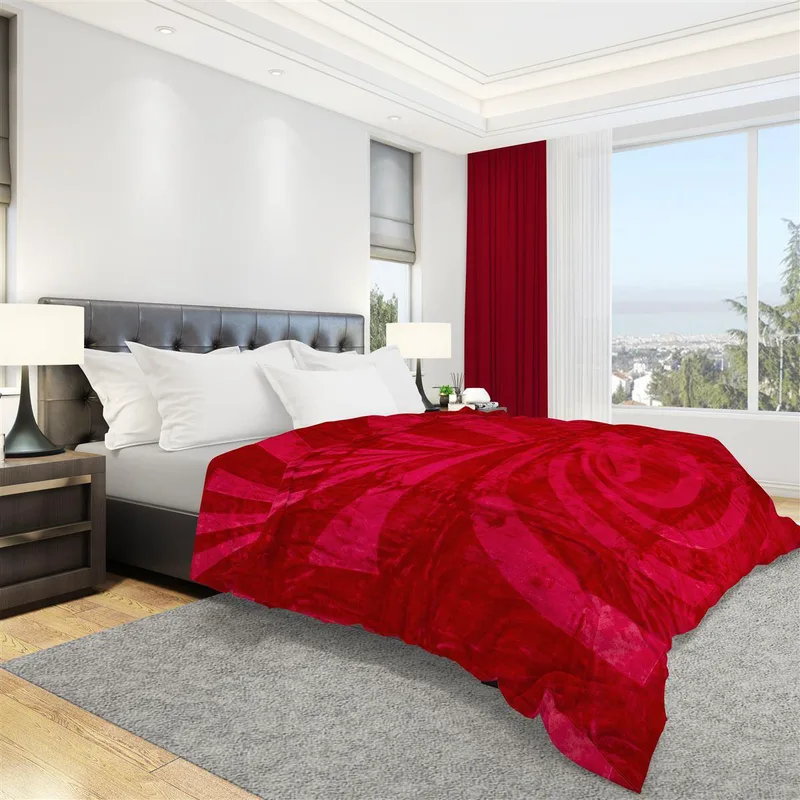 Κουβέρτα Μονή Βελουτέ 160x220εκ. Κόκκινη Dimcol (Ύφασμα: Polyester, Χρώμα: Κόκκινο, Μέγεθος: Μονά) - DimCol - 1430225603600011