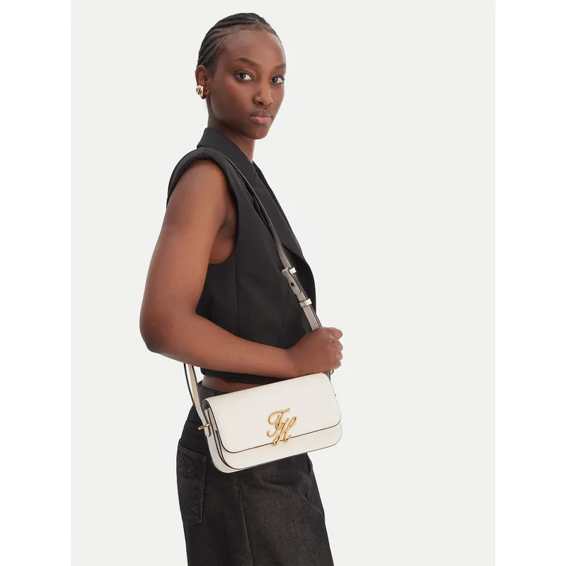 Τσάντα Tommy Hilfiger Th Script Flap Crossover AW0AW18399 Λευκό