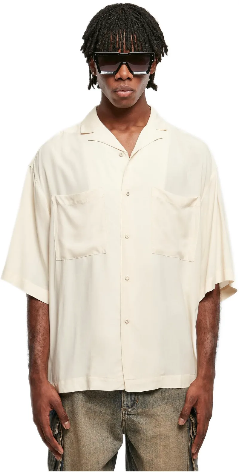 Oversized Resort Shirt Urban Classics TB6236-02903 whitesand
