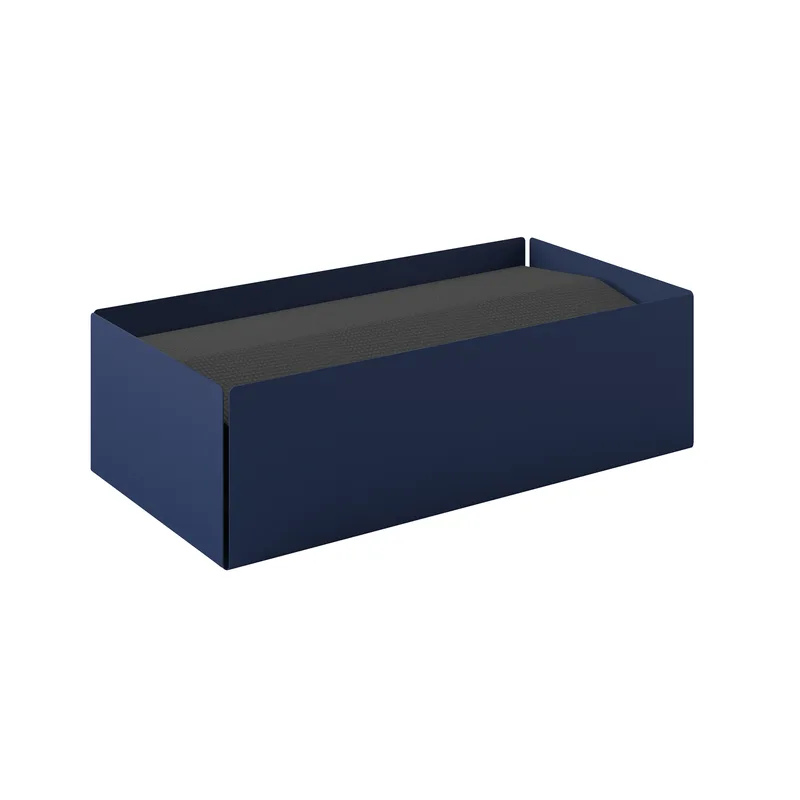 Θήκη Για Χειροπετσέτες Ανοξείδωτη Matt Navy Blue 25x13x7,5εκ. Pam & Co 121-203 (Υλικό: Ανοξείδωτο, Χρώμα: Μπλε) - Pam & Co - 121-203