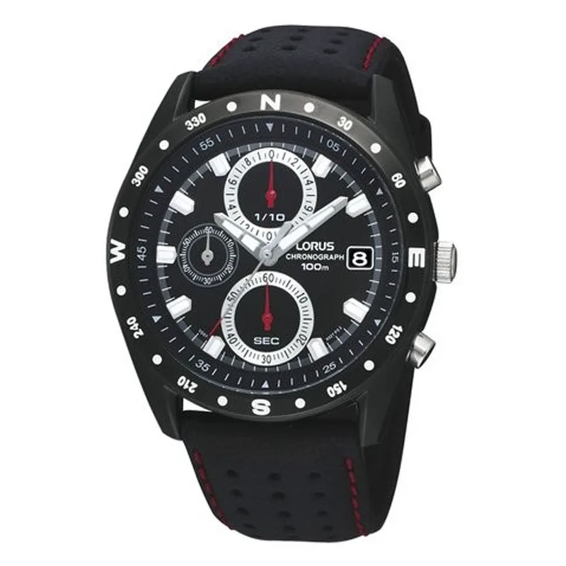 LORUS Βlack Leather Strap RM375BX-8