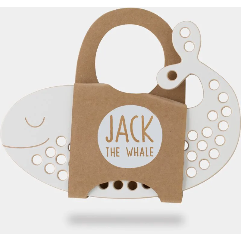 Milin Big Wooden Lacing Toy Whale Jack παιχνίδι δραστηριοτήτων 9 cm x 19,5 cm x 0,7 cm 1 τμχ
