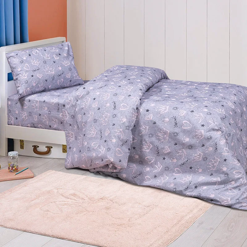 Σεντόνια Μονά Με Λάστιχο Σετ Beauty Home Queen 6215 Purple 100x200+30