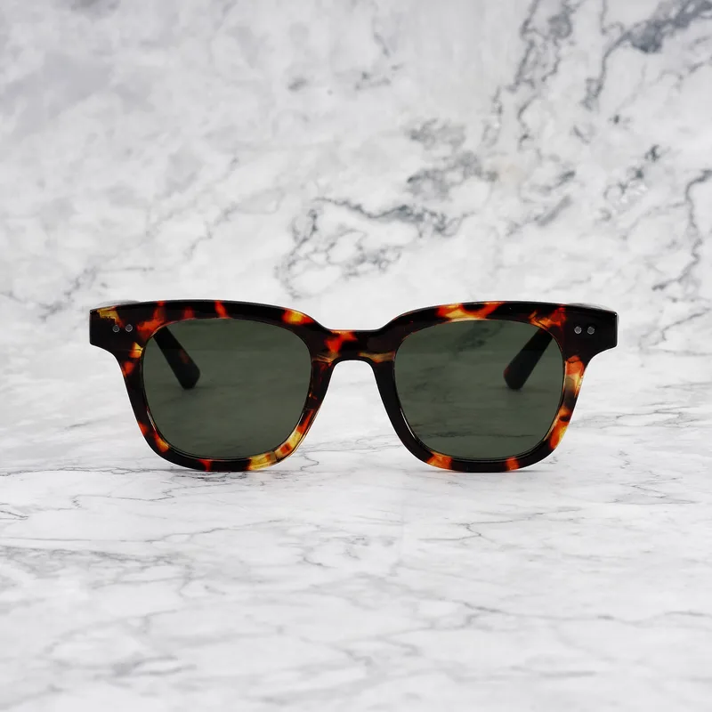WILLIAM Tinted Sunglasses | Tortoise | Green Shades | Explicit Poets Sunglasses