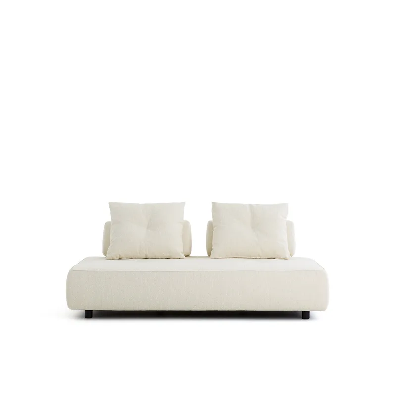 Καναπές με μπουκλέ ταπετσαρία Μ112xΠ192xΥ82cm