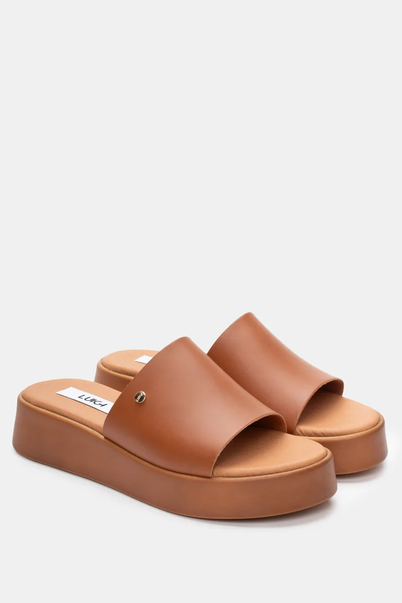 LUIGI DESIGN - Σανδάλια Flatform με Φαρδιά Φάσα - ΤΑΜΠΑ