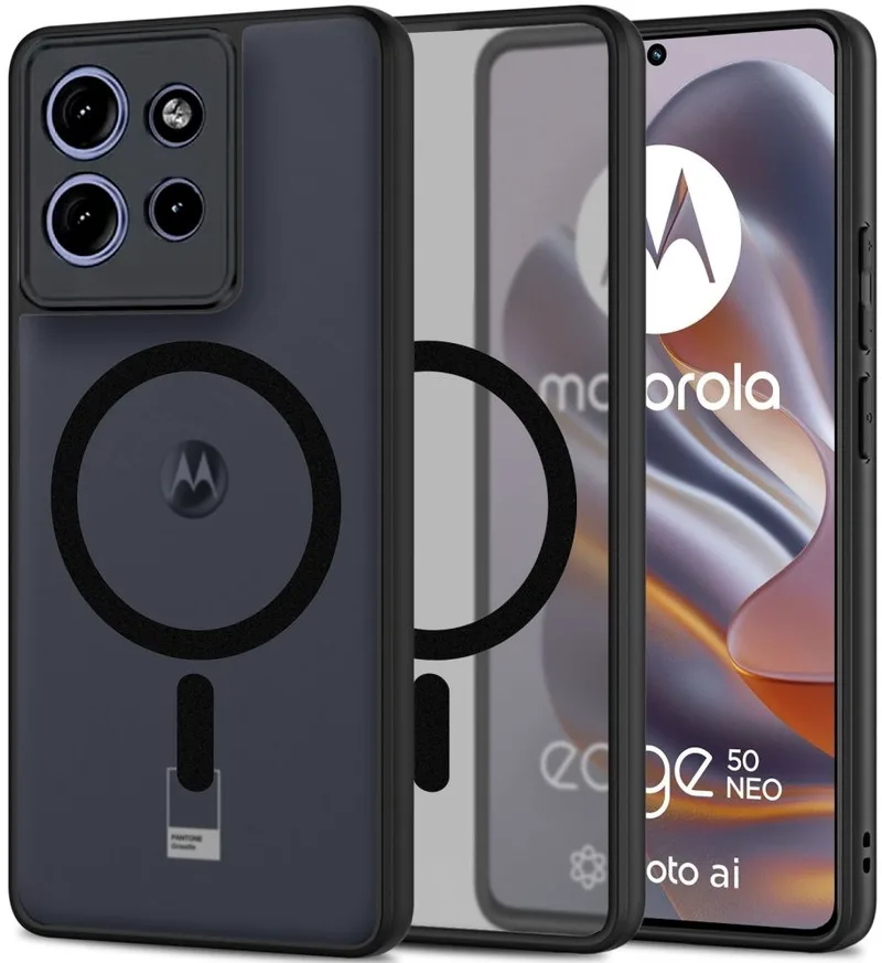 Θήκη Motorola Edge 60 Neo / Edge 50 Neo - Tech-Protect MagMat Σκληρή Ημιδιάφανη με MagSafe - Black (5906302377343)